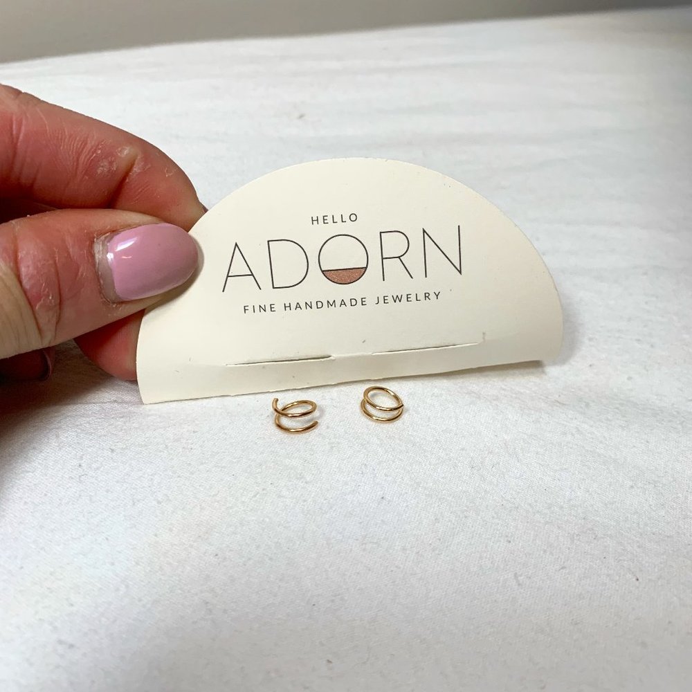 Adorn Tiny Twist Earrings 14K Gold Fill 6mm